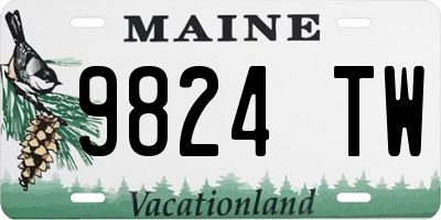 ME license plate 9824TW