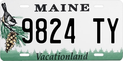 ME license plate 9824TY