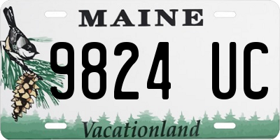 ME license plate 9824UC