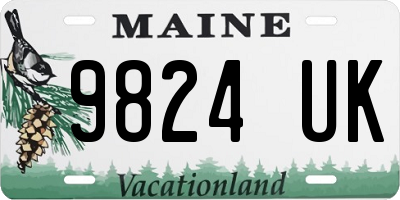 ME license plate 9824UK