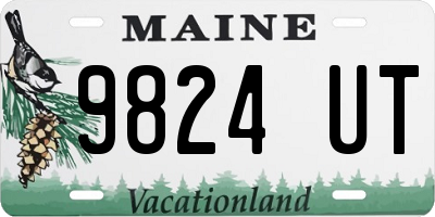 ME license plate 9824UT