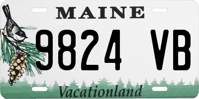 ME license plate 9824VB