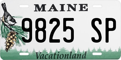 ME license plate 9825SP