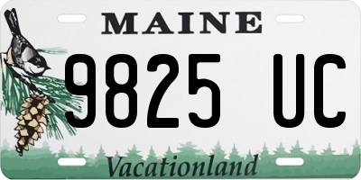 ME license plate 9825UC