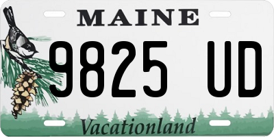 ME license plate 9825UD