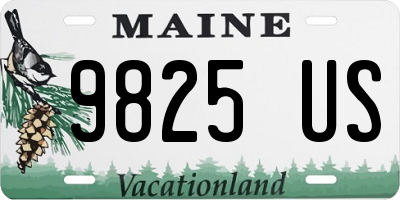 ME license plate 9825US