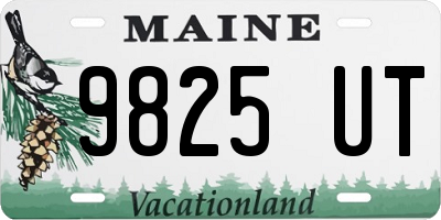 ME license plate 9825UT