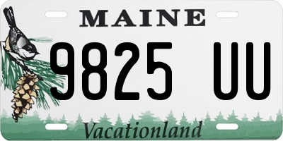 ME license plate 9825UU