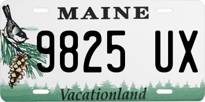 ME license plate 9825UX