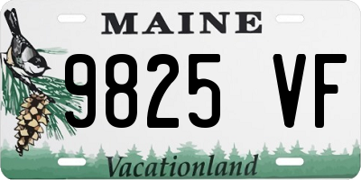 ME license plate 9825VF