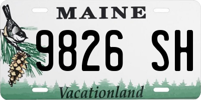 ME license plate 9826SH