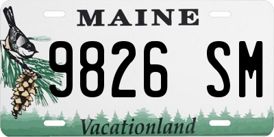 ME license plate 9826SM