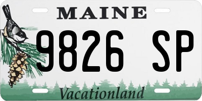 ME license plate 9826SP