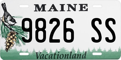 ME license plate 9826SS
