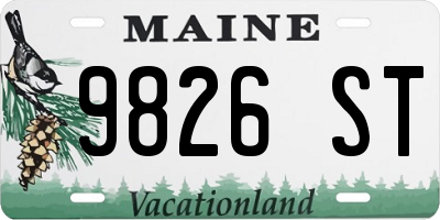 ME license plate 9826ST