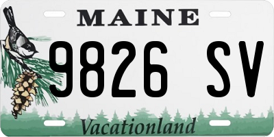 ME license plate 9826SV