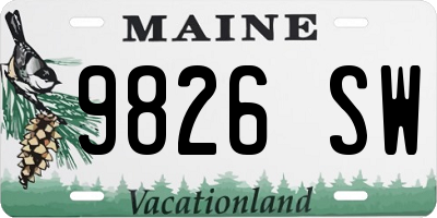 ME license plate 9826SW