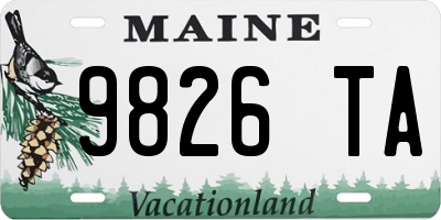 ME license plate 9826TA