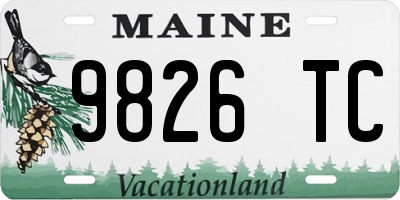 ME license plate 9826TC