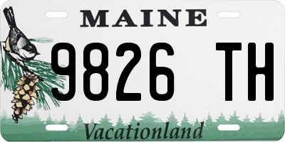 ME license plate 9826TH