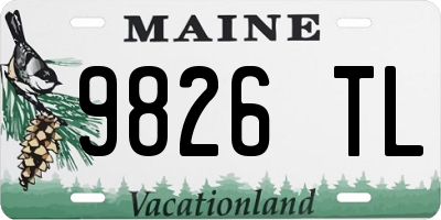 ME license plate 9826TL