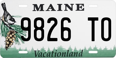 ME license plate 9826TO
