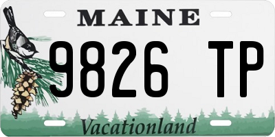 ME license plate 9826TP