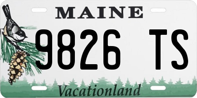 ME license plate 9826TS