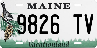 ME license plate 9826TV
