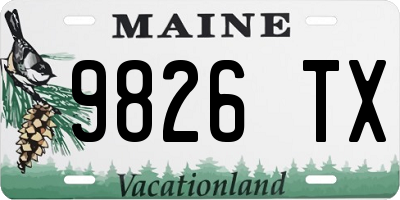 ME license plate 9826TX