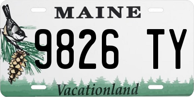 ME license plate 9826TY