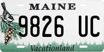 ME license plate 9826UC