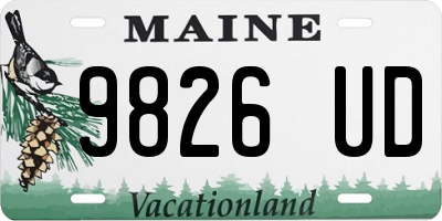ME license plate 9826UD