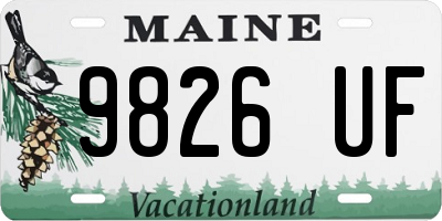 ME license plate 9826UF