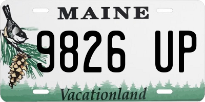 ME license plate 9826UP