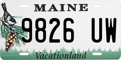 ME license plate 9826UW