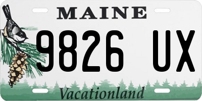 ME license plate 9826UX