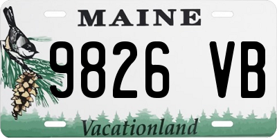 ME license plate 9826VB
