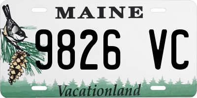 ME license plate 9826VC
