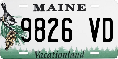 ME license plate 9826VD