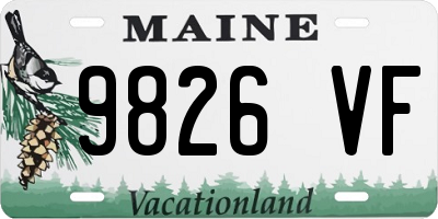 ME license plate 9826VF