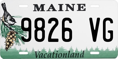 ME license plate 9826VG