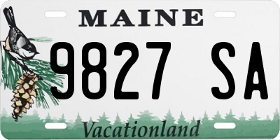 ME license plate 9827SA