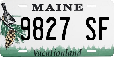 ME license plate 9827SF