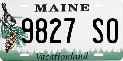 ME license plate 9827SO