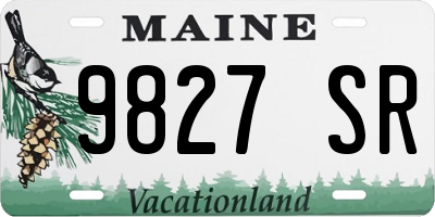 ME license plate 9827SR