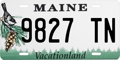 ME license plate 9827TN