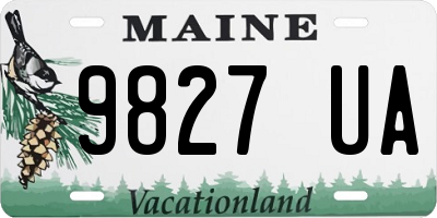 ME license plate 9827UA