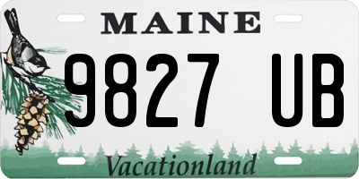 ME license plate 9827UB