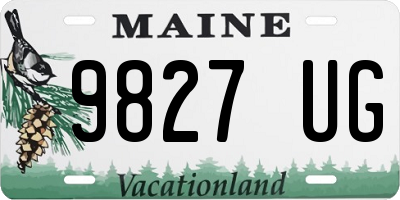 ME license plate 9827UG